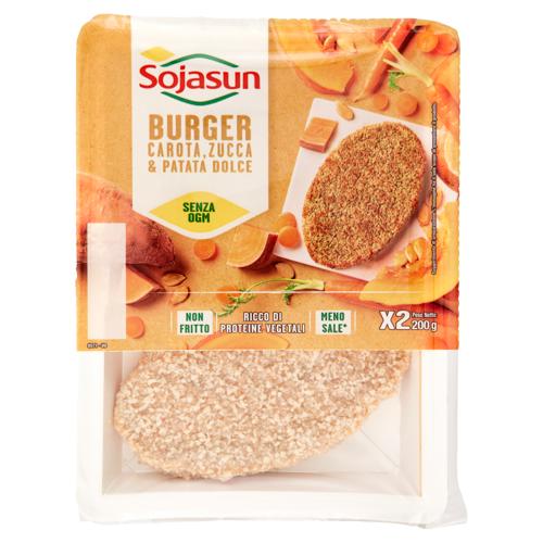 Sojasun Burger Carota, Zucca & Patata Dolce x2 200 g
