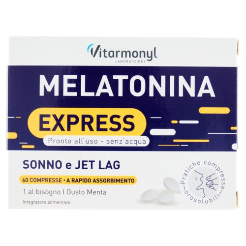 Laboratoires Vitarmonyl Melatonina Express Sonno e Jet Lag 60 Compresse Orosolubili 4,8 g