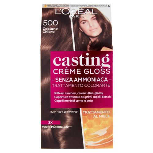 L'Oréal Paris Tinta Capelli Casting Creme Gloss, Senza Ammoniaca, 500 Castano Chiaro