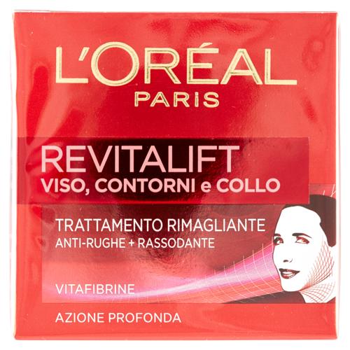 L'Oréal Paris Revitalift Viso, Contorni e Collo Trattamento Rimagliante Anti-Rughe+Rassodante 50 ml