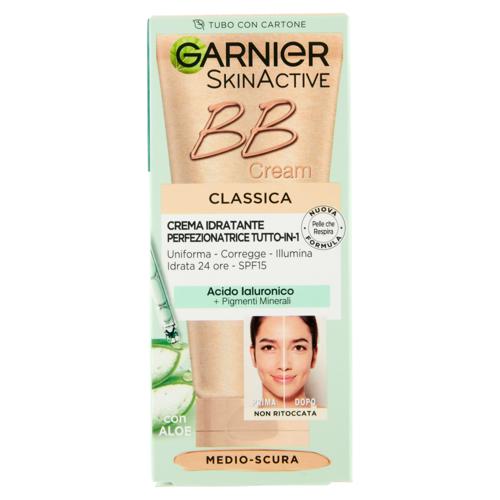 Garnier BB Cream Classic, con Acido Ialuronico, Tonalità Medio-Scura