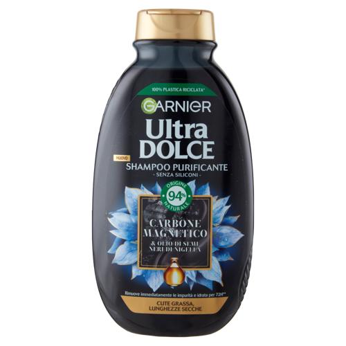Garnier Ultra Dolce Shampoo Purificante e Idratante Carbone Magnetico, 250 ml