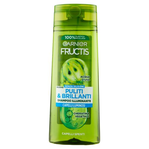 Garnier Fructis Shampoo Puliti & Brillanti, shampoo illuminante per capelli spenti, 250 ml
