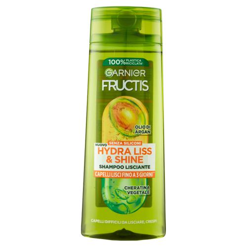Garnier Fructis Shampoo Hydra Liss & Shine, shampoo lisciante, 250 ml