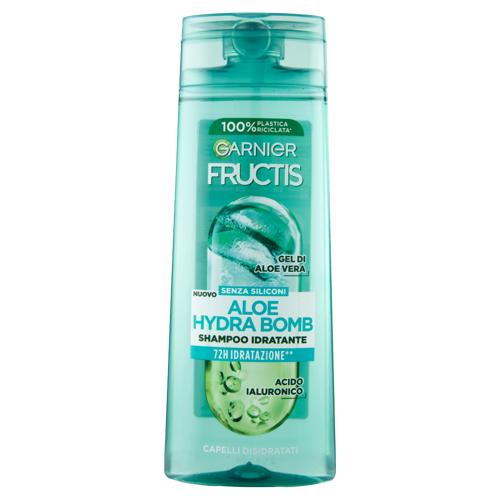 Garnier Fructis Shampoo Aloe Hydra Bomb, shampoo idratante per capelli disidratati, 250 ml