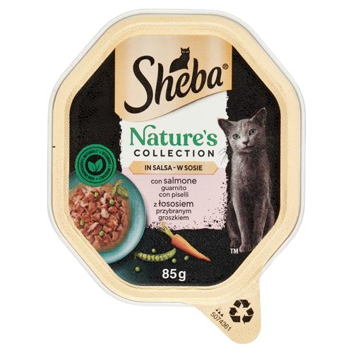 Sheba Nature's Collection in salsa cibo umido gatto con Salmone guarnito con Piselli 85g