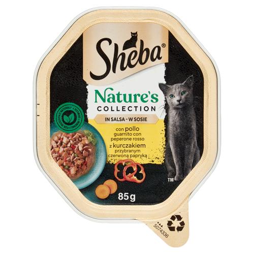 Sheba Nature's Collection in salsa cibo umido gatto con Pollo guarnito con Peperone rosso 85g