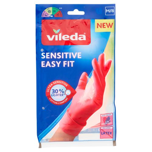 Vileda guanti casalinghi Sensitive Easy Fit in nitrile, per massima sensibilità e comfort, taglia M