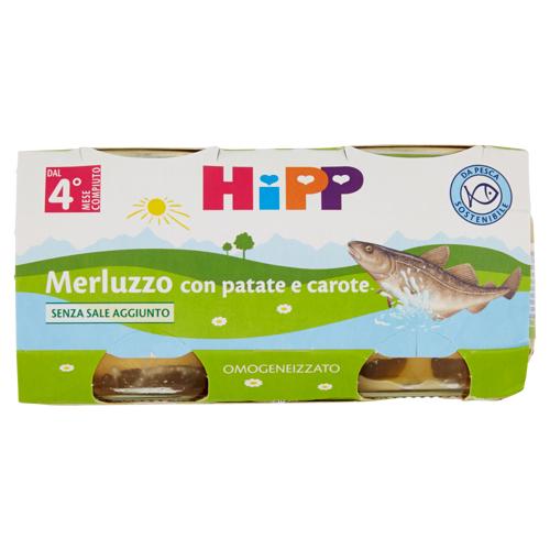 HiPP Merluzzo con patate e carote Omogeneizzato 2 x 80 g