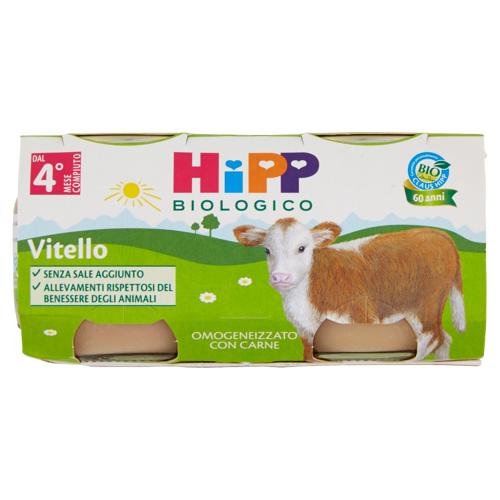 HiPP Biologico Vitello Omogeneizzato con Carne 2 x 80 g