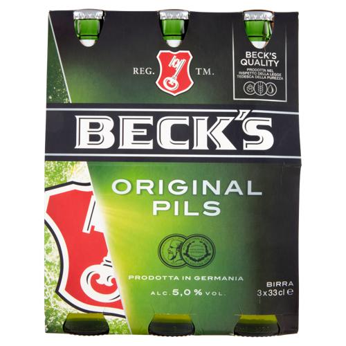 BECK'S Birra pilsner tedesca bottiglia 3x33cl