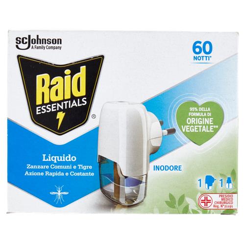 Raid Essentials Liquido Base 60 notti 36 ml