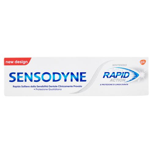 Sensodyne Rapid Action Whitening dentifricio denti sensibili per un bianco naturale 75 ml