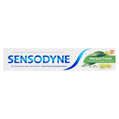 Sensodyne Dentifricio Herbal Fresh per Denti Sensibili Gengive Sane con Eucalipto e Finocchio 75 ml