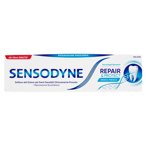 Sensodyne Repair & Protect, Dentifricio per Denti Sensibili, Uso Quotidiano, 65+10ML gratis