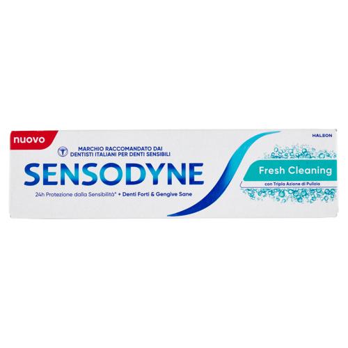 Sensodyne Dentifricio Fresh Cleaning per Denti Sensibili con Tripla Azione di Pulizia 75 ml