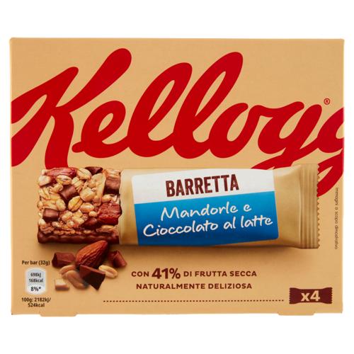 Kellogg's Barretta Mandorle e Cioccolato al latte 4 x 32 g