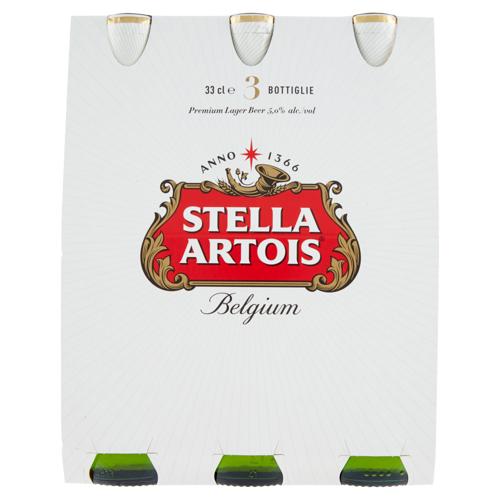 STELLA ARTOIS Birra lager belga bottiglia 3x33cl
