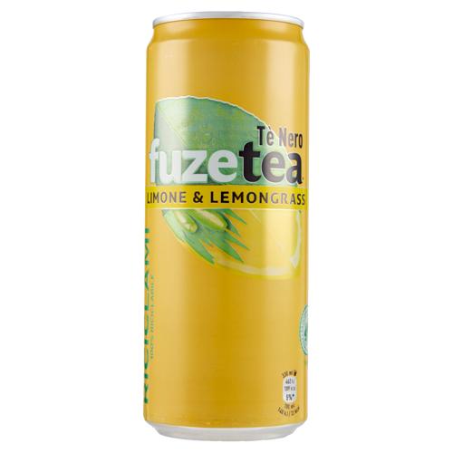 FUZE TEA, Tè Nero Limone con una nota di Lemongrass Sleek Can 330ml