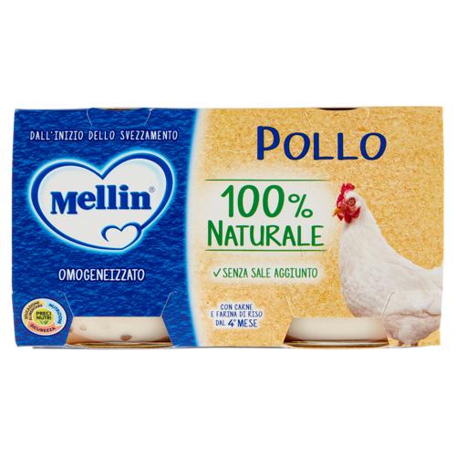 Mellin Pollo 100% Naturale Omogeneizzato 2 x 120 g