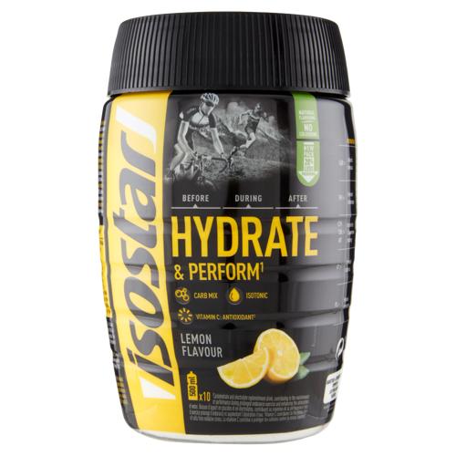 Isostad Hydrate & Perform¹, per sportivi, polvere per bevanda isotonica, Lemon Flavour - 400 g