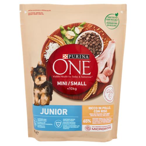 PURINA ONE Mini/Small Junior Ricco in Pollo con Riso 800g