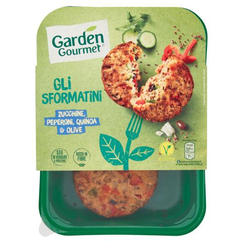 GARDEN GOURMET Sformatini vegetariani zucchine peperoni quinoa e olive 200g (2 pezzi)