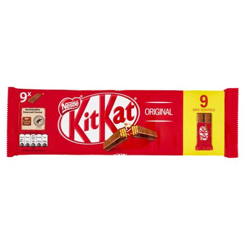 KITKAT Original Family Pack Wafer ricoperto di Cioccolato al Latte 9 snack da 20,7g