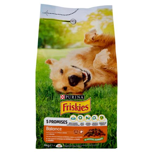 PURINA FRISKIES Cane Balance Con un gustoso mix di Pollo e Manzo con Verdure 4 Kg