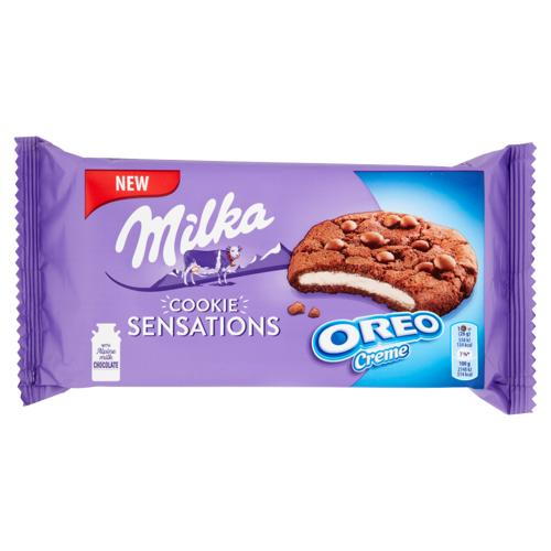 Milka Cookies Sensation Oreo, cookies ripieni di crema Oreo - 156g