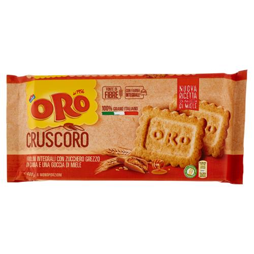Oro Saiwa Cruscoro - biscotti integrali 100% grano italiano con zucchero di canna e miele - 400g