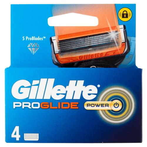 Gillette Proglide Power Lamette di ricambio per Rasoio da Uomo, 4 Ricariche