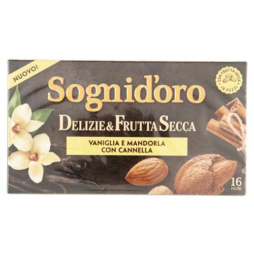 Sognid'oro Delizie & Frutta Secca Vaniglia e Mandorla con Cannella 16 x 2,5 g
