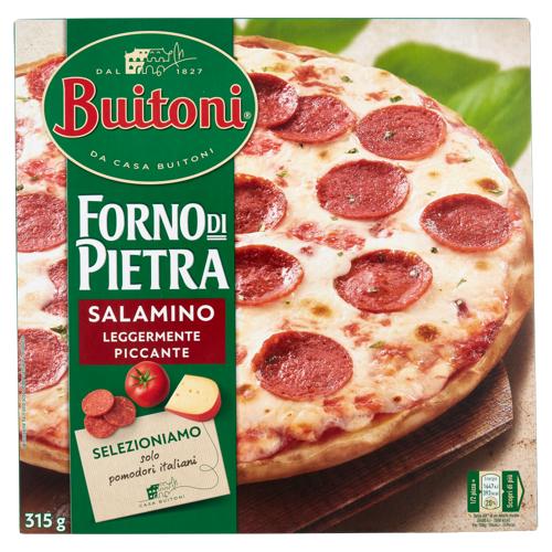 BUITONI Forno di Pietra Pizza Salamino Leggermente Piccante Pizza surgelata (1 pizza) 315g