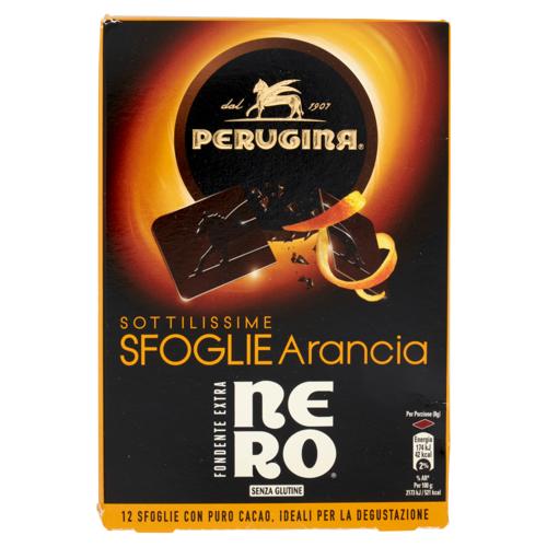 PERUGINA Nero Sfoglie Sottilissime Arancia Sfoglie di Cioccolato Fondente al Sapore di Arancia 96 g