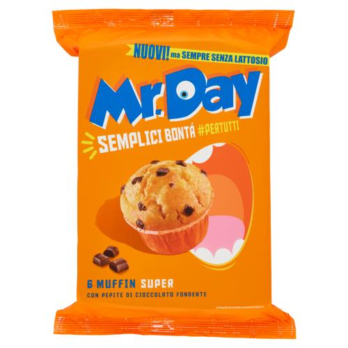 Mr.Day 6 Muffin Super con Pepite di Cioccolato Fondente 6 x 50 g