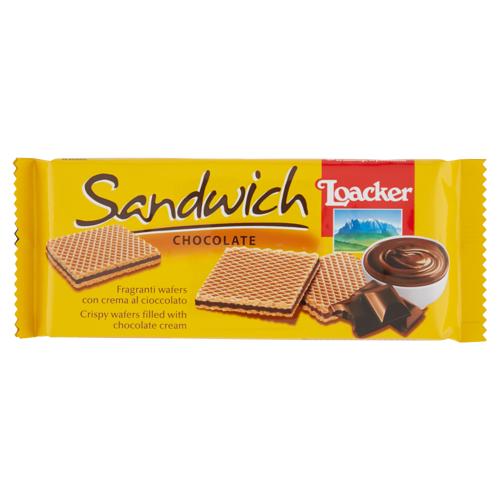 Loacker Sandwich Chocolate Wafer con crema al cioccolato Wafers 75g