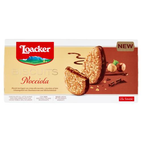 Loacker Biscuits Nocciola Biscotti meringati con crema alla nocciola e cioccolato al latte 100 g