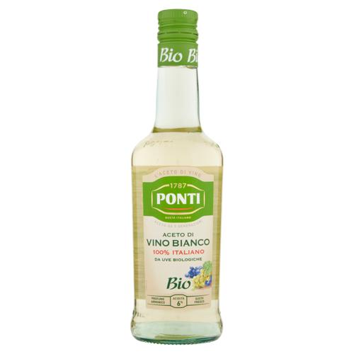 Ponti Bio Aceto di Vino Bianco 100% Italiano 500 ml