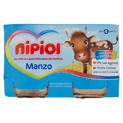 nipiol Manzo Omogeneizzato con manzo e cereale* 2 x 120 g