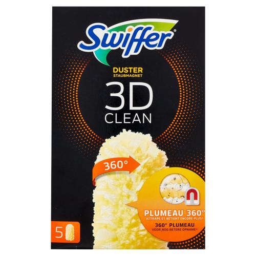 Swiffer Duster Staubmagnet 3D Clean Panni Cattura Polvere per Scopa Swiffer - Ricarica 5 Salviette
