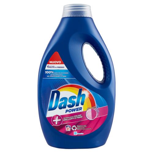 Dash Detersivo Lavatrice Liquido Power + Tecnologia Colori Brillanti e Fibre 21 Lavaggi 1050 ml