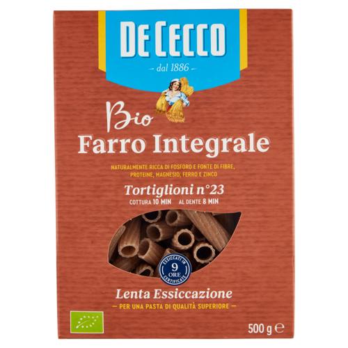 De Cecco Bio Farro Integrale Tortiglioni n°23 500 g
