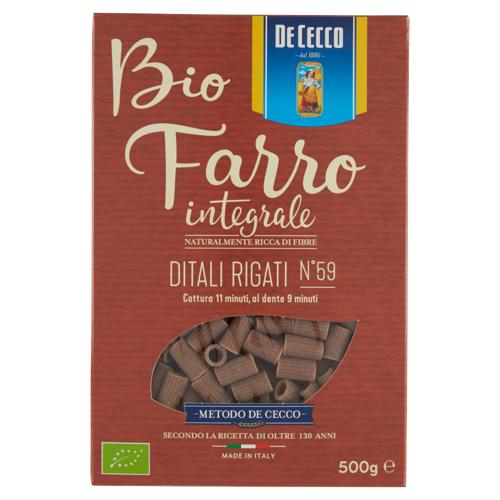 De Cecco Bio Farro integrale Ditali Rigati N°59 500 g