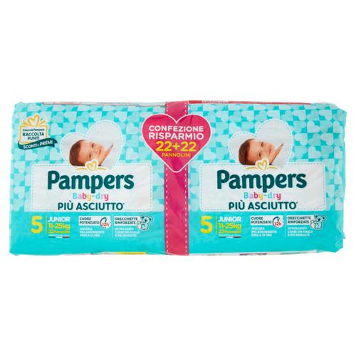 Pampers Baby-dry 5 Junior 22+22 pz