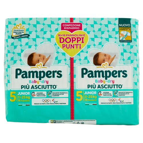 Pampers Baby-dry Junior 16 + 16 pz