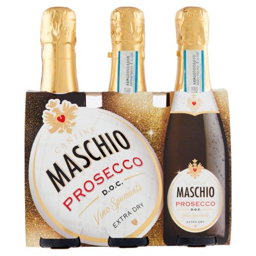 Cantine Maschio Prosecco D.O.C. Vino Spumante Extra Dry 3 x 20 cl