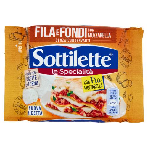 Sottilette Le Specialità Fila e Fondi con Mozzarella - formaggio fuso a fette - 200 g