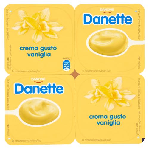 Danette, budino gusto vaniglia, fresco dessert, Senza Conservanti, Senza Glutine, 4x125g