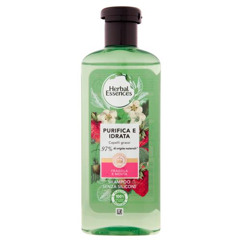 Herbal Essences Shampoo Formula Vegana Purifica e Idrata con Fragola e Menta 250 ml